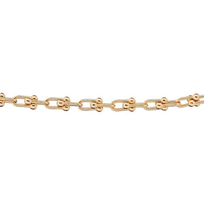 GOLD LINK AND BALL CHAIN CHOKER