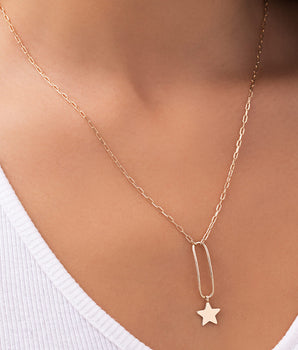 GOLD LONE STAR NECKLACE