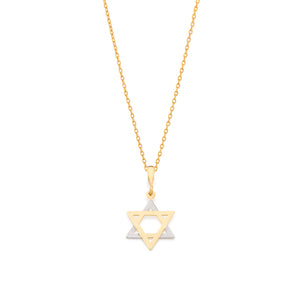 GOLD PENDANT WITH RHODIUM