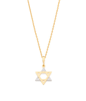 GOLD PENDANT WITH RHODIUM