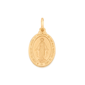 GOLD PLATED OUR LADY OF GRACE PENDANT