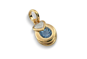 GOLD PLATED PENDANT WITH CRYSTAL