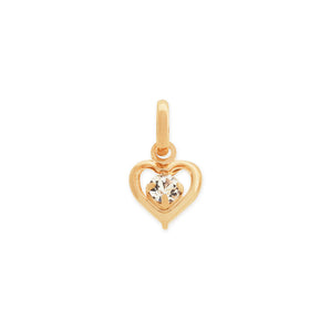 GOLD PENDANT WITH CRYSTALS