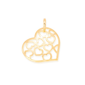 GOLD PLATED HEART SHAPED PENDANT