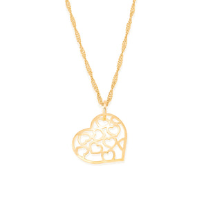 GOLD PLATED HEART SHAPED PENDANT