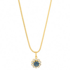 GOLD PLATED PENDANT WITH CRYSTAL