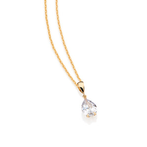 GOLD PLATED PENDANT WITH ZIRCONIA