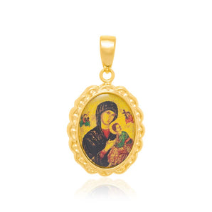 OUR LADY OF PERPETUAL HELP PENDANT GOLD PLATED