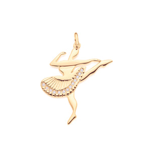 GOLD PENDANT WITH ZIRCONIA