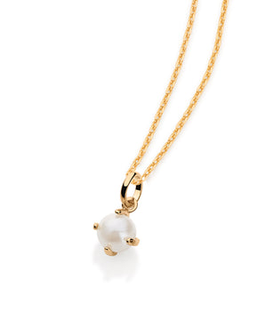 GOLD PLATED SOLITAIRE PEARL PENDANT