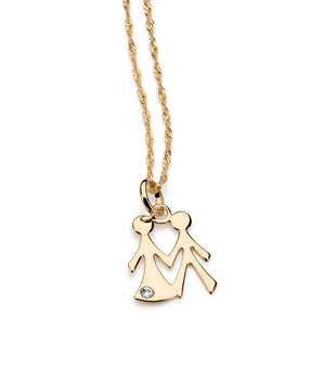 GOLD PENDANT WITH CRYSTAL