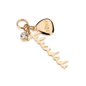 GOLD PENDANT WITH CRYSTAL