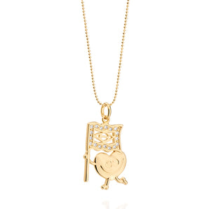 GOLD PENDANT WITH ZIRCONIA