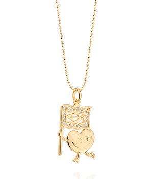 GOLD PENDANT WITH ZIRCONIA