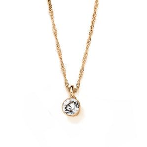 GOLD PLATED PENDANT WITH CRYSTAL