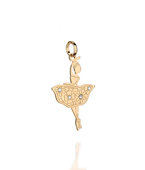 GOLD KID'S PENDANT WITH CRYSTAL