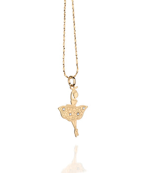 GOLD KID'S PENDANT WITH CRYSTAL