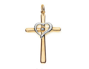 GOLD PENDANT WITH CRYSTAL