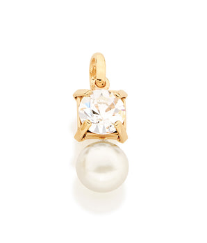GOLD PLATED PENDANT WITH PEARL AND CRYSTAL