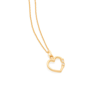 GOLD PENDANT WITH ZIRCONIA