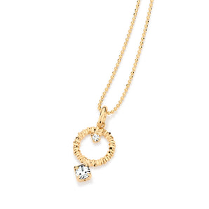 GOLD PENDANT WITH CRYSTAL