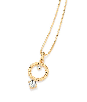 GOLD PENDANT WITH CRYSTAL