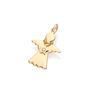 GOLD PENDANT WITH CRYSTAL