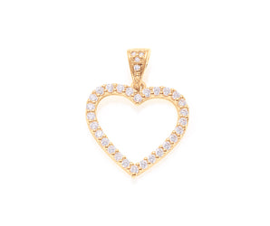 GOLD PENDANT WITH ZIRCONIA