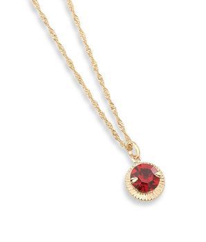 GOLD PENDANT WITH CRYSTAL