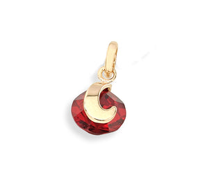 GOLD PENDANT WITH CRYSTAL