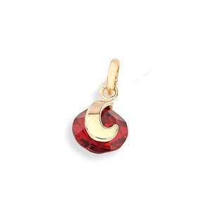 GOLD PENDANT WITH CRYSTAL