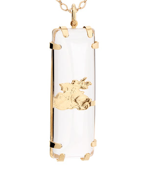 GOLD PENDANT WITH CRYSTAL