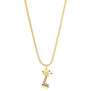 GOLD KID'S PENDANT WITH CRYSTAL