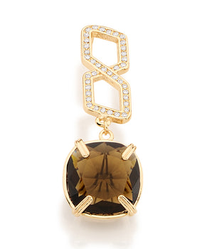 GOLD PENDANT WITH CRYSTAL