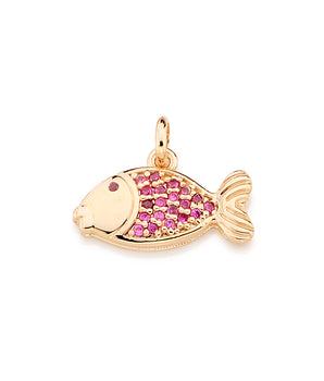 GOLD KID'S PENDANT WITH ZIRCONIA