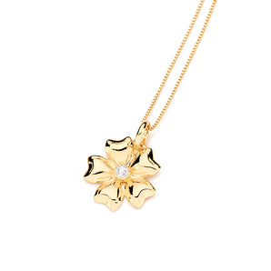GOLD PENDANT WITH ZIRCONIA