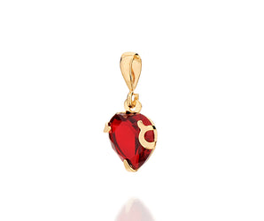 GOLD PENDANT WITH CRYSTAL