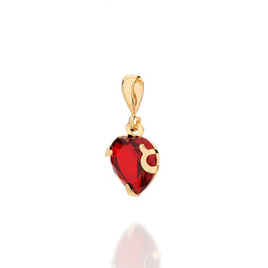 GOLD PENDANT WITH CRYSTAL