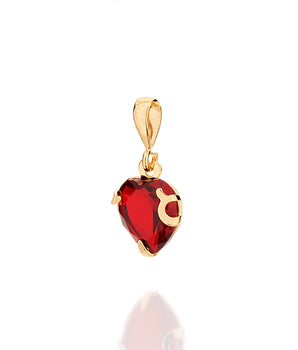 GOLD PENDANT WITH CRYSTAL
