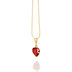 GOLD PENDANT WITH CRYSTAL