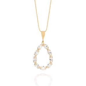 GOLD PENDANT WITH CRYSTAL
