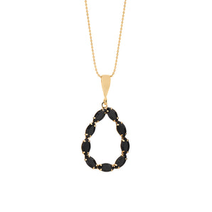 GOLD PENDANT WITH CRYSTAL