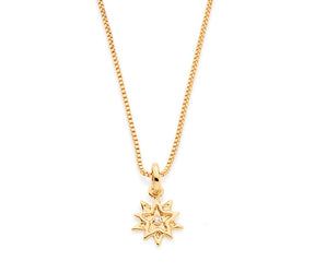 GOLD PENDANT WITH CRYSTAL