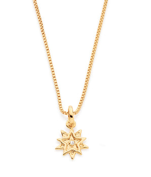 GOLD PENDANT WITH CRYSTAL