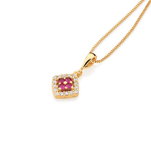 GOLD PENDANT WITH ZIRCONIA
