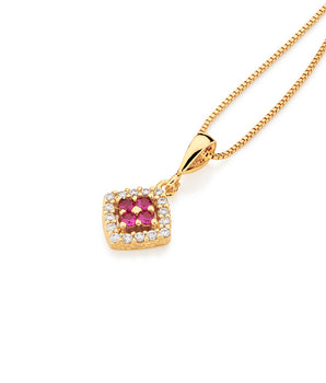 GOLD PENDANT WITH ZIRCONIA