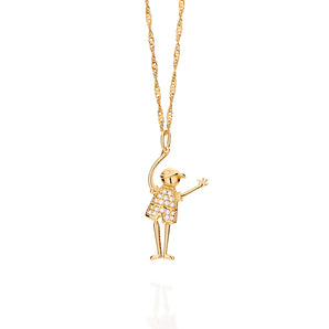 GOLD PENDANT WITH ZIRCONIA