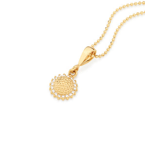 GOLD PENDANT WITH ZIRCONIA