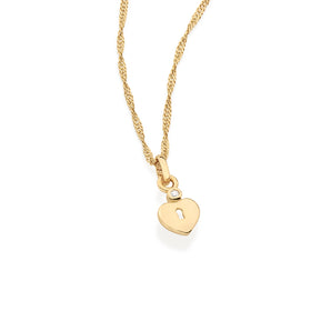 GOLD PENDANT WITH ZIRCONIA