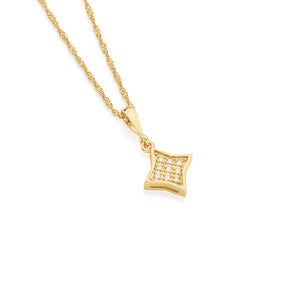 GOLD PENDANT WITH ZIRCONIA